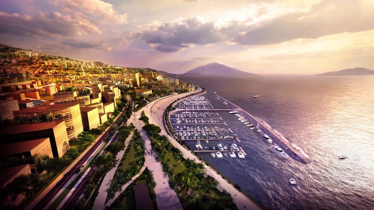 Vista da orla da Cidade Bitcoin